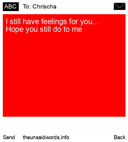 unsent message to Chrischa