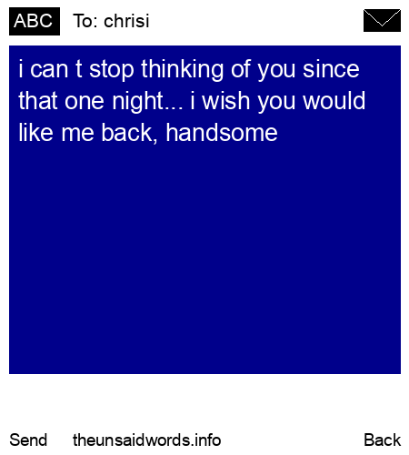unsent message to chrisi