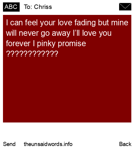 unsent message to Chriss