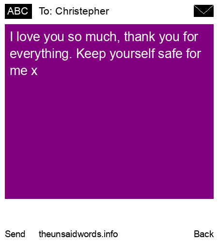 unsent message to Christepher