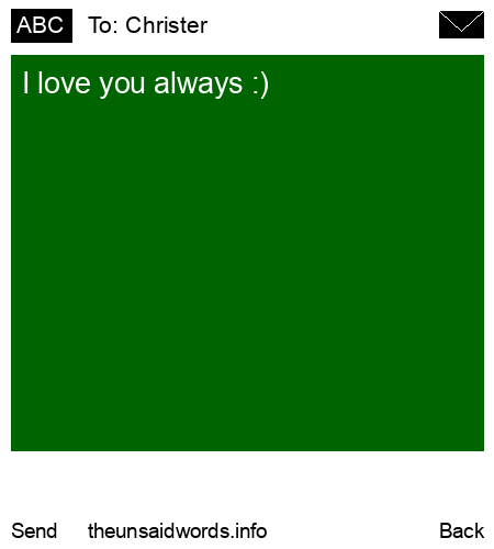 unsent message to Christer