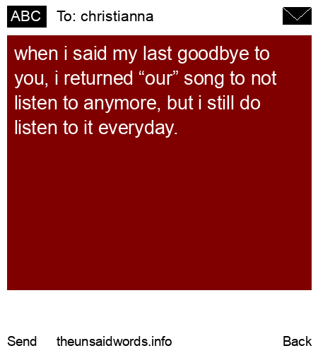 unsent message to christianna