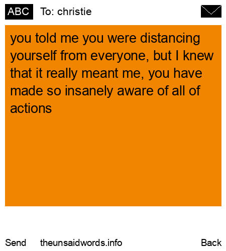 unsent message to christie