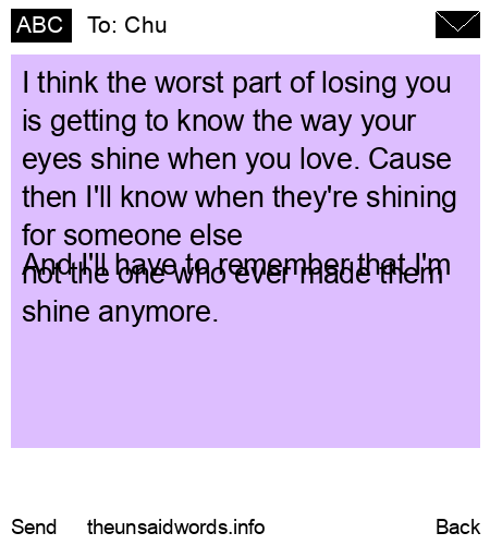 unsent message to Chu