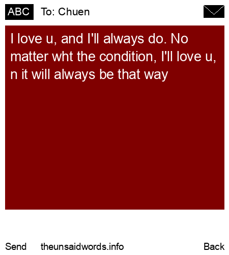 unsent message to Chuen