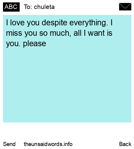 unsent message to chuleta