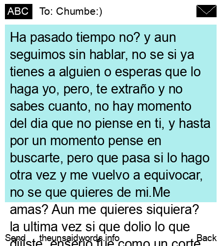unsent message to Chumbe:)