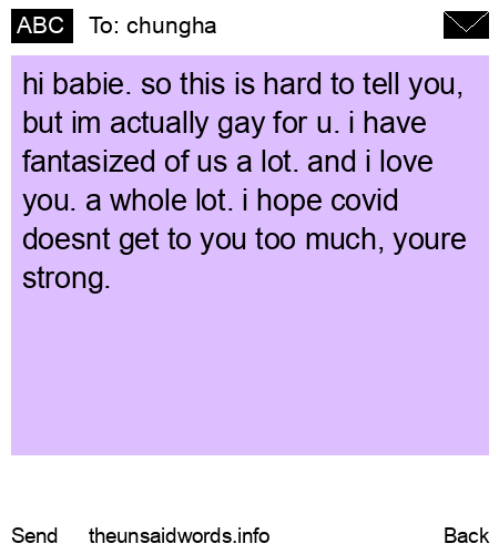 unsent message to chungha