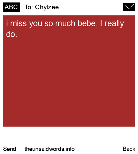 unsent message to Chylzee