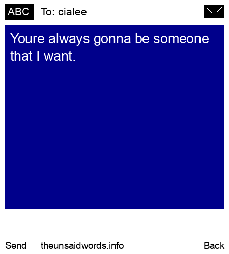 unsent message to cialee