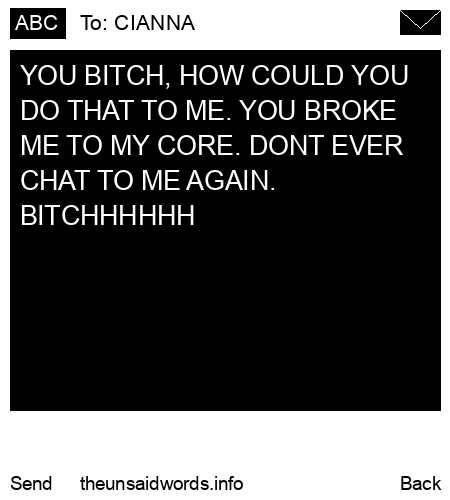 unsent message to CIANNA