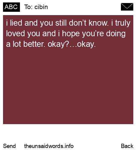 unsent message to cibin 