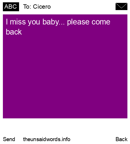 unsent message to Cicero 