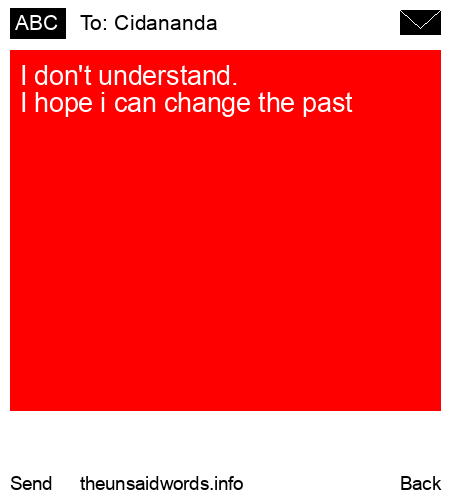 unsent message to Cidananda