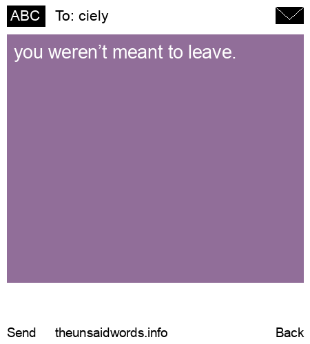 unsent message to ciely