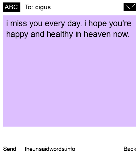 unsent message to cigus