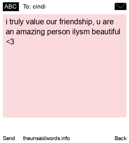 unsent message to cindi
