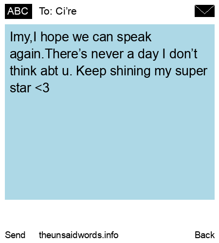 unsent message to Ci’re