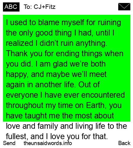 unsent message to CJ+Fitz