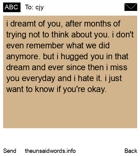 unsent message to cjy