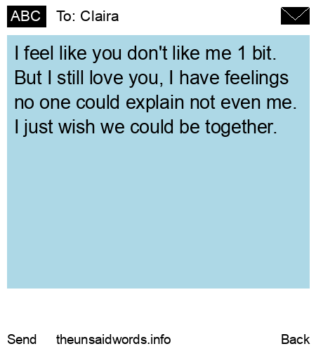 unsent message to Claira