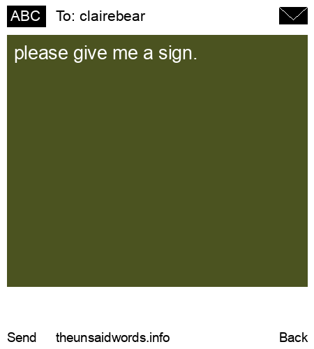 unsent message to clairebear
