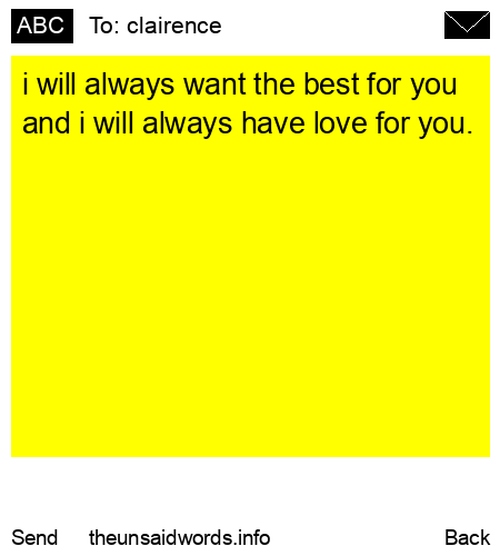 unsent message to clairence
