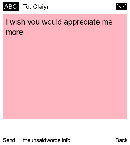 unsent message to Claiyr