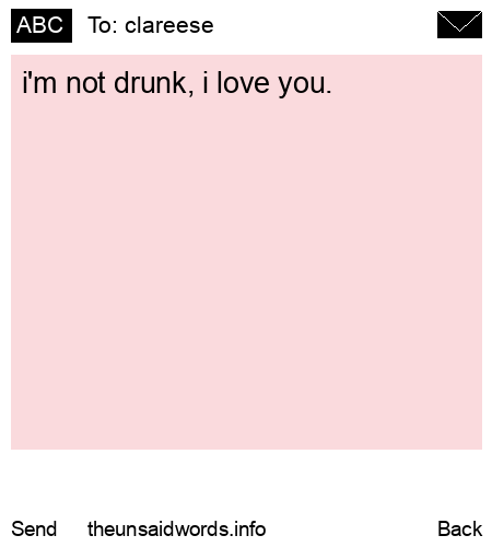 unsent message to clareese