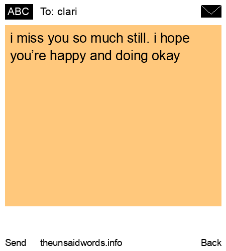 unsent message to clari