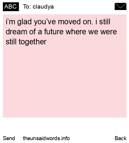 unsent message to claudya