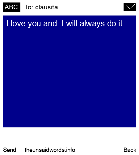 unsent message to clausita