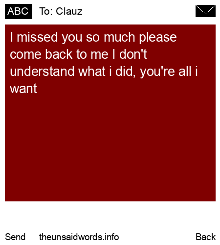 unsent message to Clauz