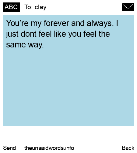 unsent message to clay