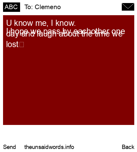 unsent message to Clemeno