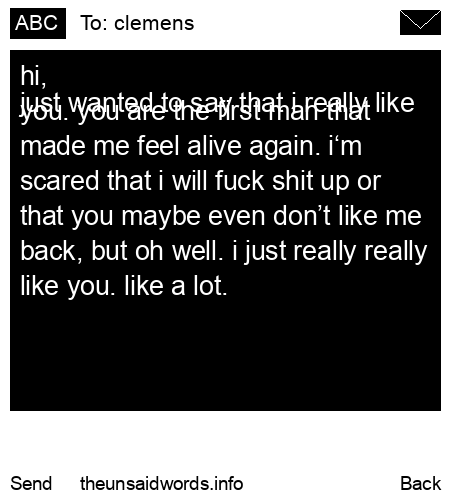 unsent message to clemens