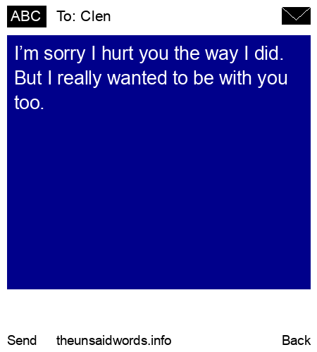 unsent message to Clen