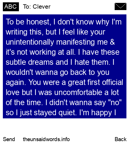 unsent message to Clever