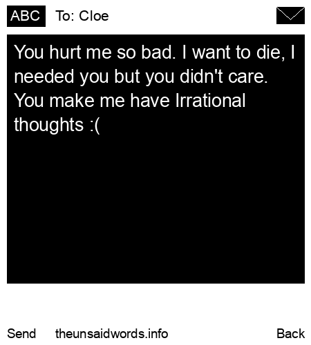 unsent message to Cloe