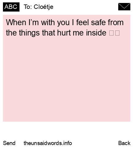 unsent message to Cloétje 