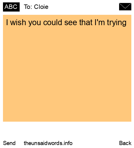 unsent message to Cloie 