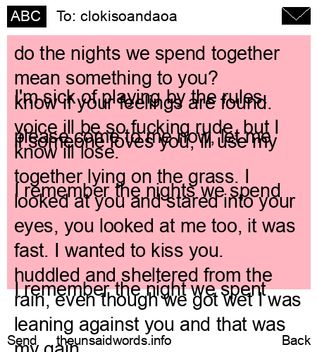 unsent message to clokisoandaoa