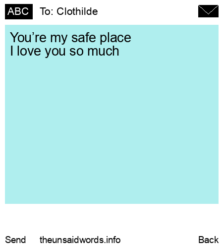 unsent message to Clothilde