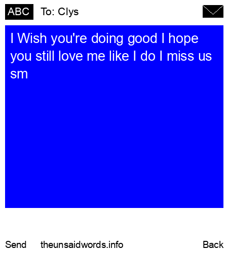 unsent message to Clys