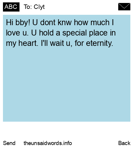 unsent message to Clyt