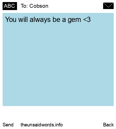 unsent message to Cobson