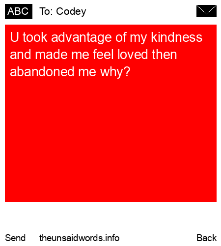 unsent message to Codey