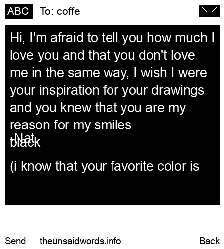 unsent message to coffe