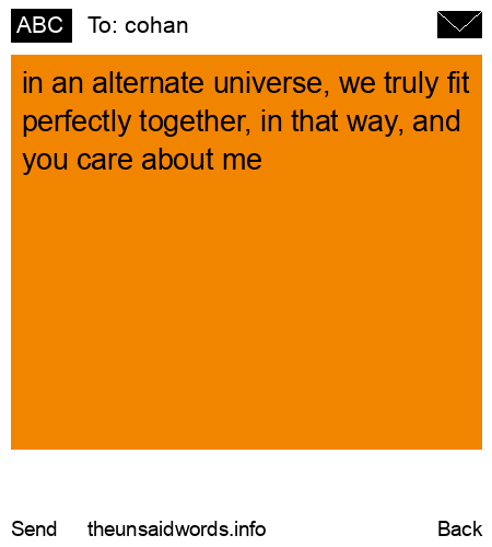 unsent message to cohan