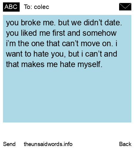 unsent message to colec